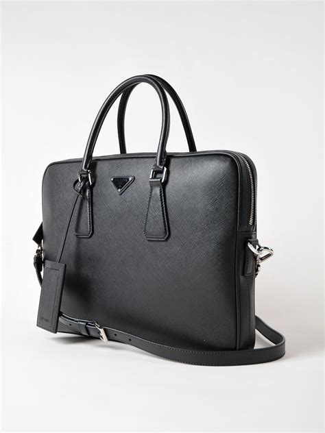 prada briefcase men's|Prada men's bag price.